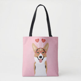 Corgi Hund Valentines day Tygkasse