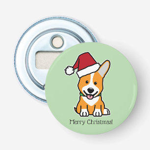 Corgi hund valp Pembroke Welsh jul Santa hatt Flasköppnare