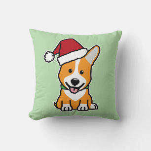 Corgi hund valp Pembroke Welsh jul Santa hatt Kudde