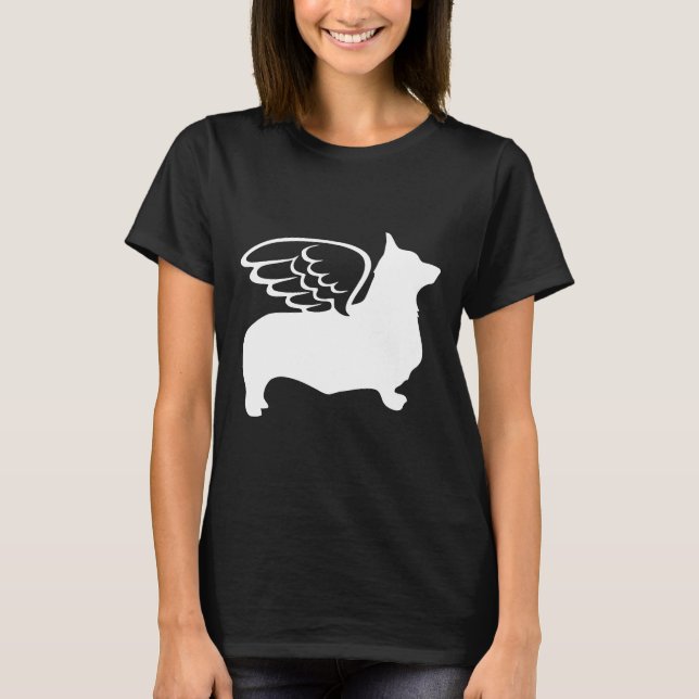 Corgi Hundängel T Shirt (Framsida)