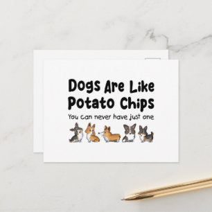 Corgi Hundar är som Potato Chip man aldrig kan. Vykort