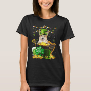 Corgi Hundar Irländsk Shamrock St Patrick's Day T Shirt