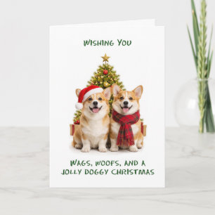Corgi Hundar Jul Helgkort