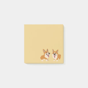 Corgi hundar post-it block