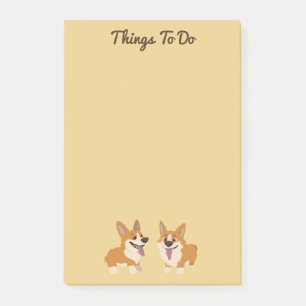 Corgi Hundar Post-it Block