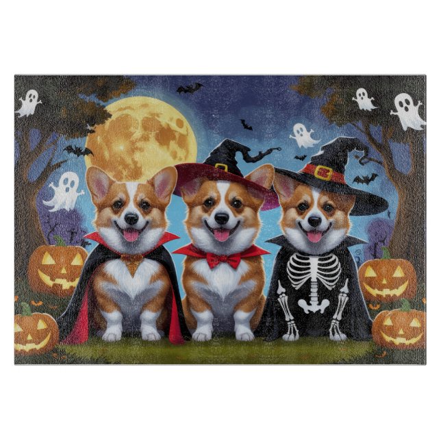 Corgi Hundar Pumpkin Halloween Funny (Framsidan)