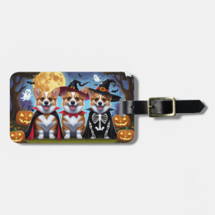 Corgi Hundar Pumpkin Halloween Funny Bagagebricka