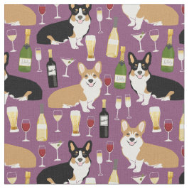 Corgi hundar vin lila tyg