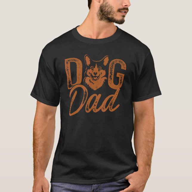 Corgi hundpappa t shirt (Framsida)