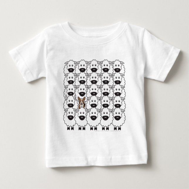 Corgi i fåren t-shirt (Framsida)