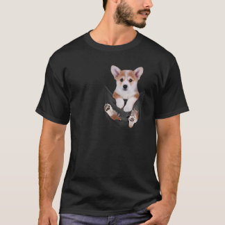 Corgi i ficka t shirt
