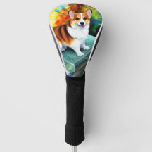 Corgi i Garden Golf Head Cover
