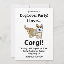 Corgi I Kärlek Corgi Inbjudningar