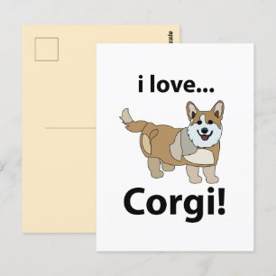 Corgi I Kärlek Corgi Vykort