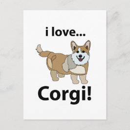 Corgi I Kärlek Corgi Vykort