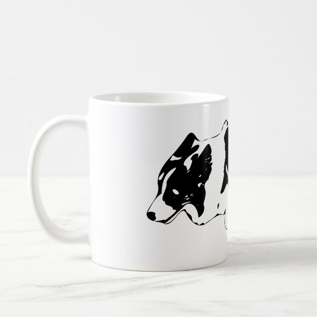 Corgi i rörelse, vinterljus kaffemugg (Vänster)