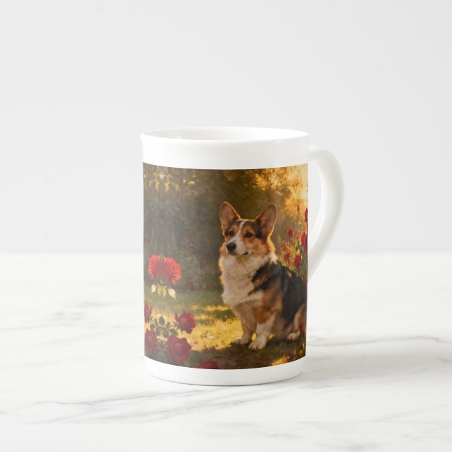 Corgi i rosorna I Benporslin Mugg (Framsida höger)