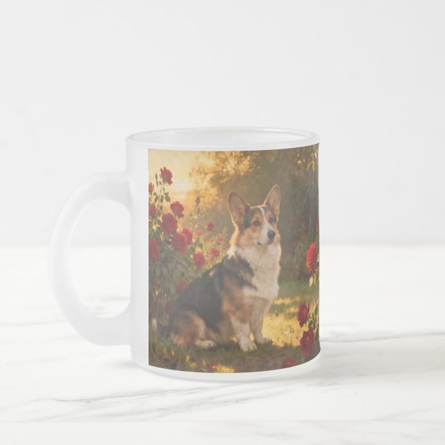 Corgi i rosorna I Frostad Glasmugg (Vänster)