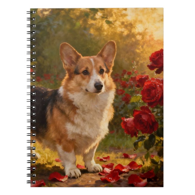 Corgi i rosorna V Anteckningsbok (Framsidan)
