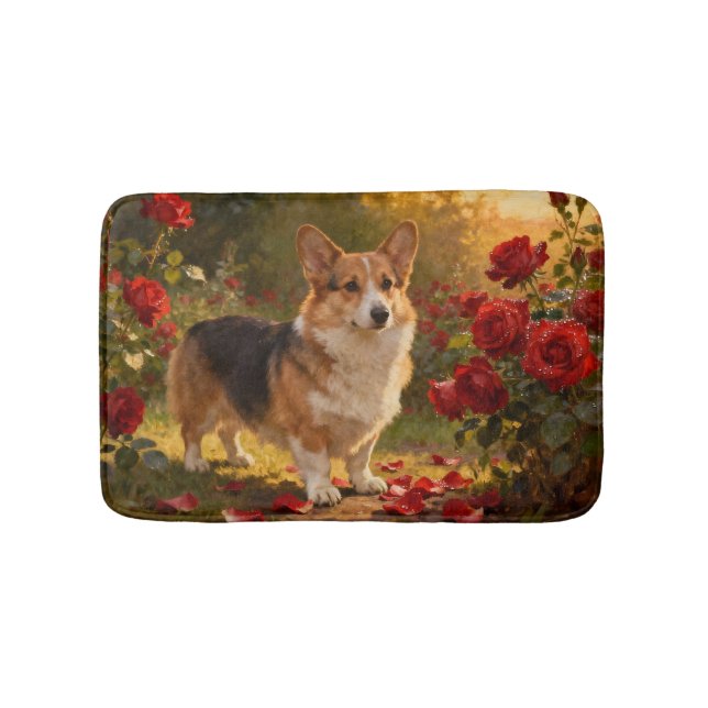 Corgi i rosorna V Badrumsmatta (Framsidan)