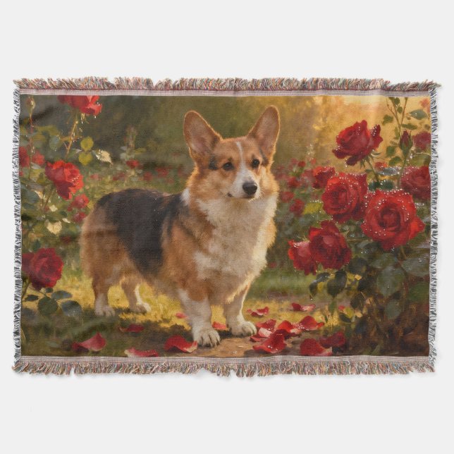 Corgi i rosorna V Filt (Framsidan)