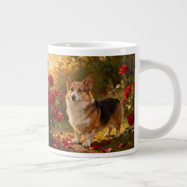 Corgi i rosorna V Jumbo Mugg (Höger)