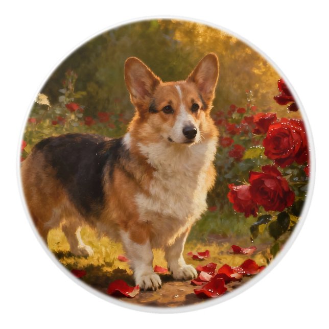 Corgi i rosorna V Knopp (Framsidan)