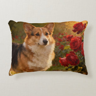 Corgi i rosorna V Prydnadskudde