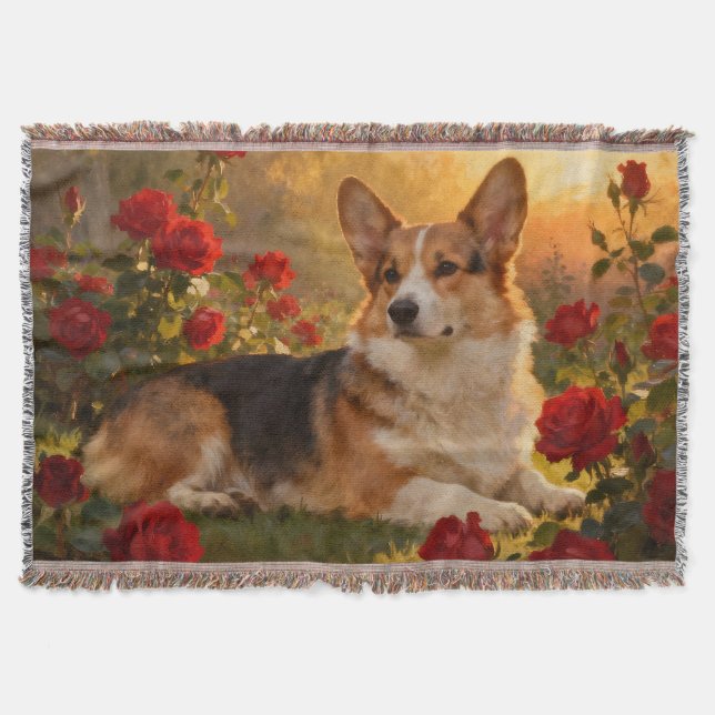 Corgi i rosorna VI Filt (Framsidan)