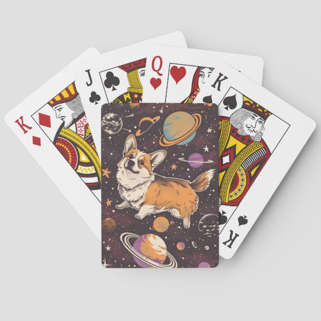 Corgi i rymden casinokort (Baksidan)