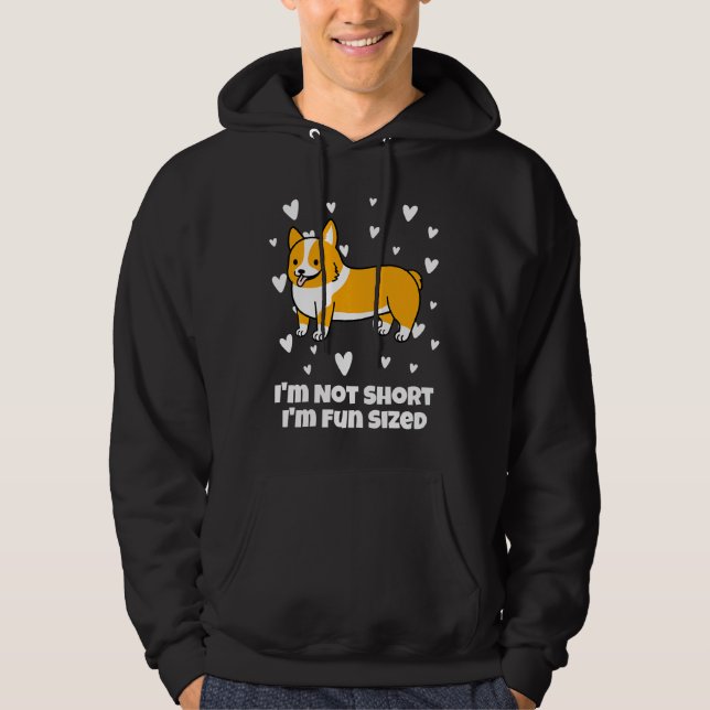 Corgi Im inte Kort Hoodie (Framsida)