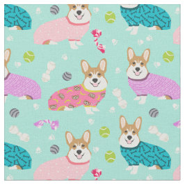 corgi in pjs mynta tyg
