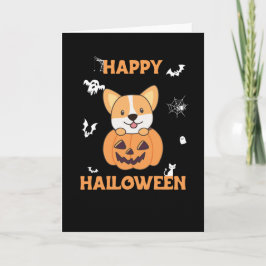 Corgi in Pumpkin Cute Hundar Happy halloween Kort