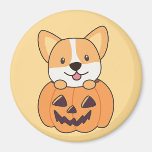 Corgi in Pumpkin Cute Hundar Happy halloween Magne Magnet