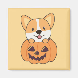 Corgi in Pumpkin Cute Hundar Happy halloween Magne Magnet