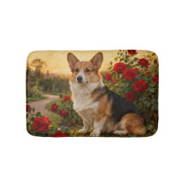 Corgi in the Roses II Badrumsmatta