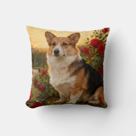 Corgi in the Roses II Kudde