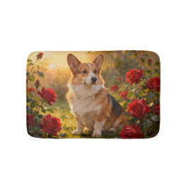 Corgi in the Roses III Badrumsmatta