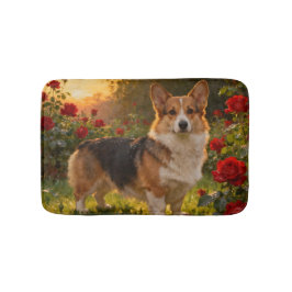 Corgi in the Roses IV Badrumsmatta