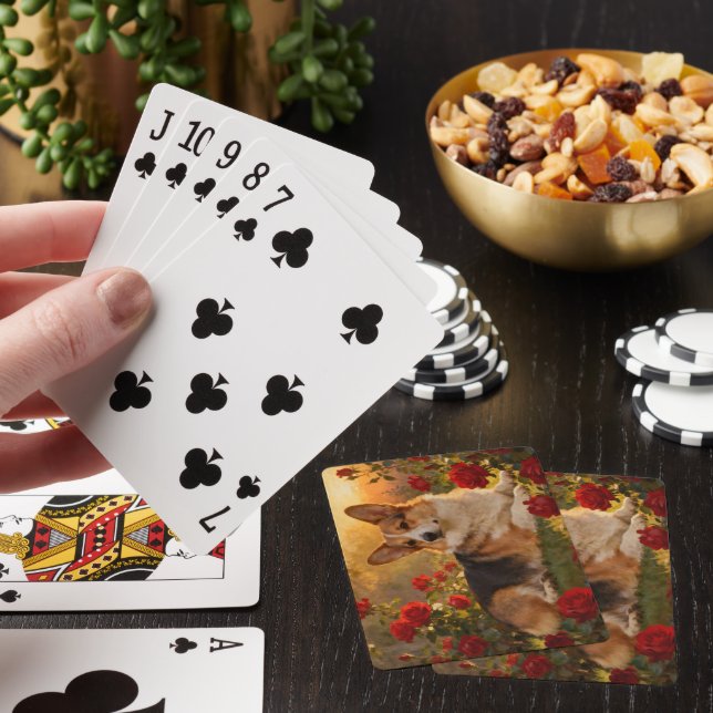 Corgi in the Roses VI Casinokort (På plats)