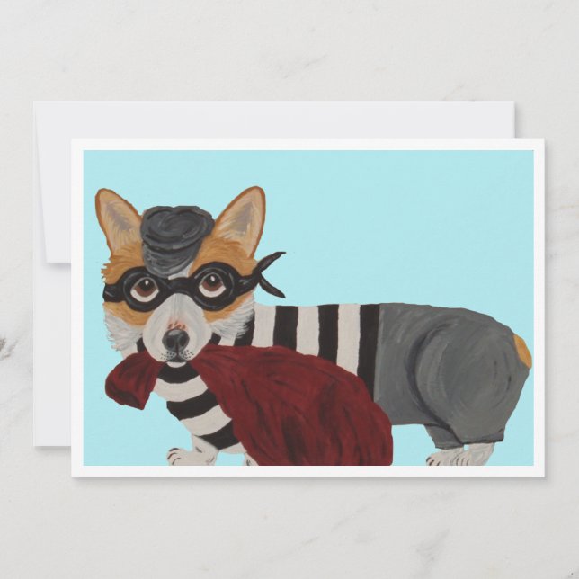 Corgi Inbrottstjuv Inbjudan (Framsida)