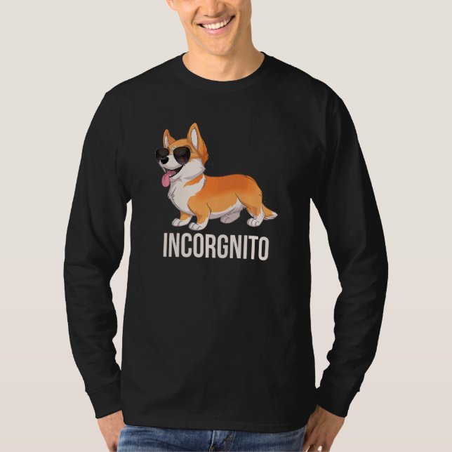 Corgi Incorgnito Cute Incognito Corgi med sunglas T Shirt (Framsida)