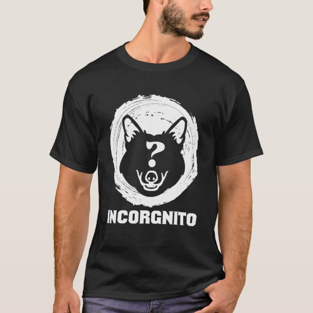 Corgi Incorgnito Hund Puns T Shirt (Framsida)