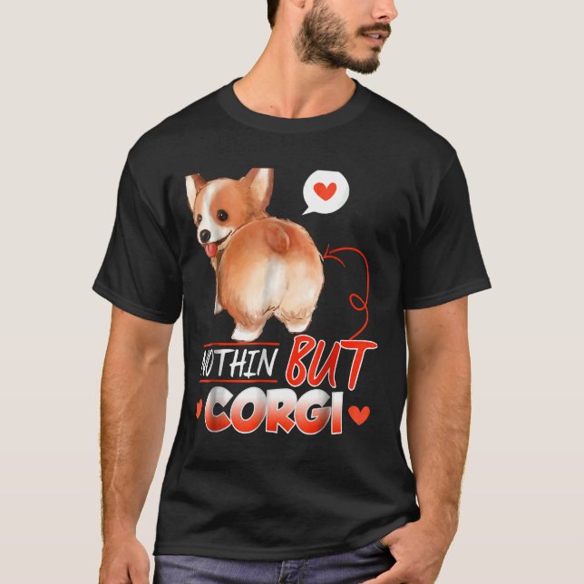 Corgi Ingenting Långärmad T Shirt (Framsida)