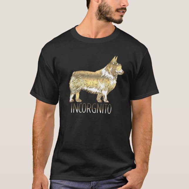 Corgi  Inkognito T Shirt (Framsida)