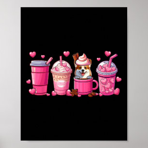 Corgi Inuti Kopp Kaffe Älskare Alla hjärtans dag H Poster