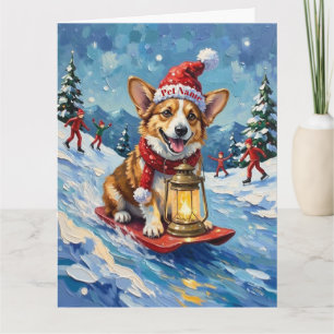 Corgi Isglidare Jul Lantern Huvtröja Kort