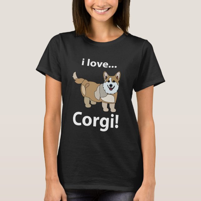 Corgi Jag älskar Corgi  T Shirt (Framsida)
