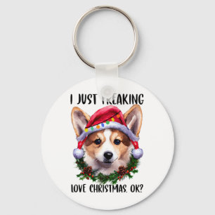 Corgi Jag fryser precis Kärlek jul Julafton Nyckelring