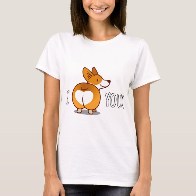 Corgi, jag kärlek dig t shirt (Framsida)